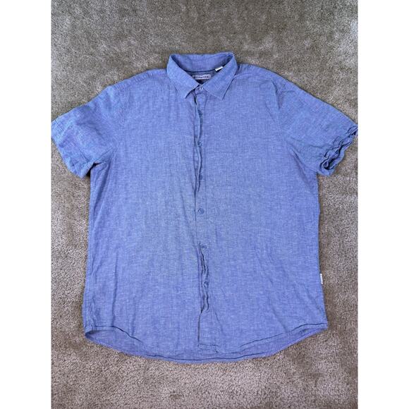 Cubavera Casual Shirt Men's Large Linen Blend Short Sleeve Button Front E173 - Picture 1 of 8